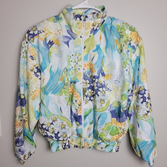 Vintage Floral Jacket Small Full Zip - Picture 1 of 11
